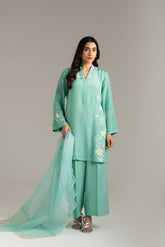 3 Piece  Silk Embroidered (FS0028)